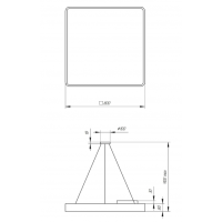 Светильник светодиодный Geometria ЭРА Quadro SPO-164-W-40K-110 110Вт 4000К 17300Лм IP40 800*800*80 белый подвесной'