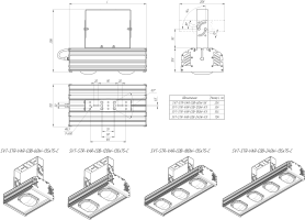 LED светильник SVT-STR-VAR-COB-240W-38'