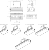 LED светильник SVT-STR-VAR-156W-100-GL'